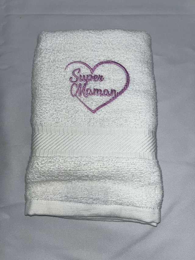 Serviette de toilette brodée