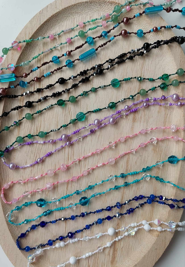 Bijou 2 en 1 : Bracelets 3 tours ou Collier - Taille ajustable