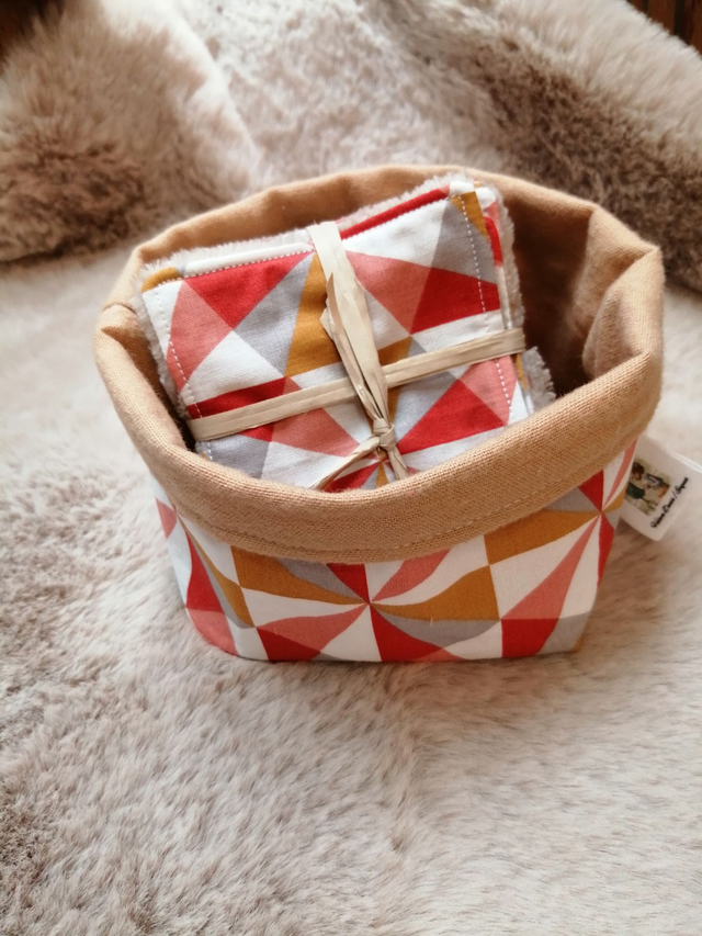 Cotons lavables et panière