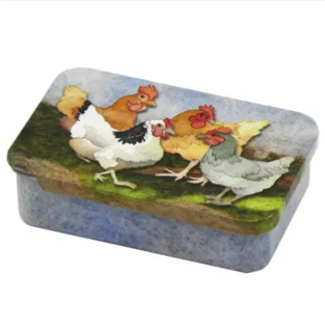 Pocket Tin - Felted Chickens