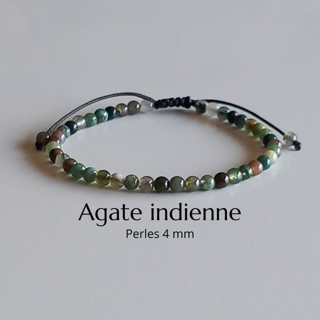 Bracelet ajustable en Agate indienne