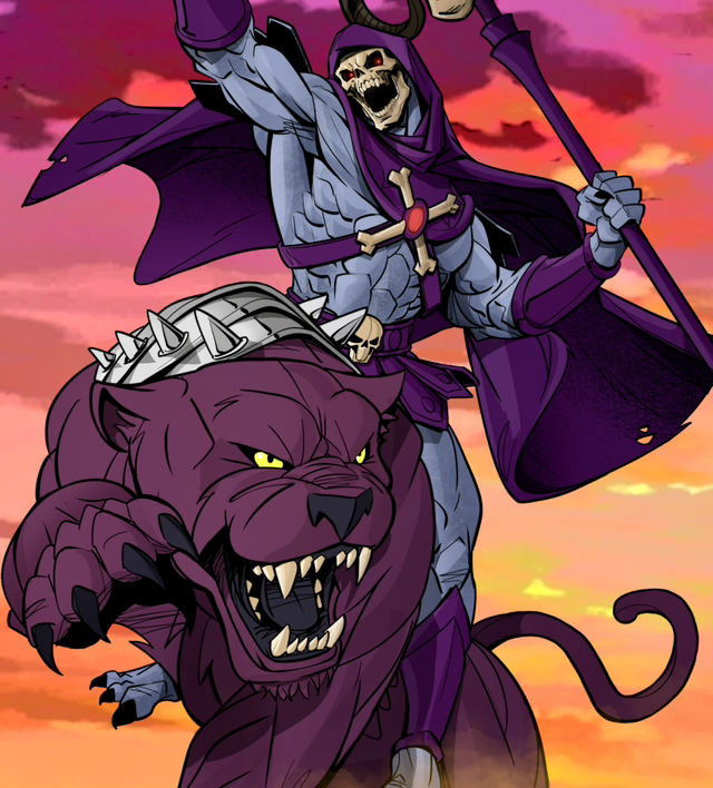 Skeletor riding