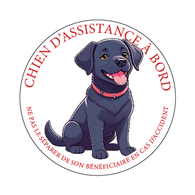 Stickers chien d'assistance Labrador