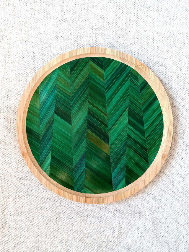 Plateau de service bambou Chevron