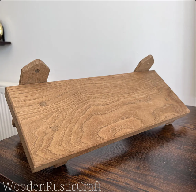 Traditional Oak Shelf with Wooden Brackets