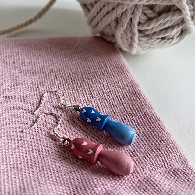 Boucles d'oreilles champignons