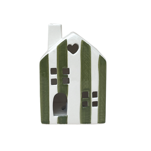 Déco Maison rayé kaki