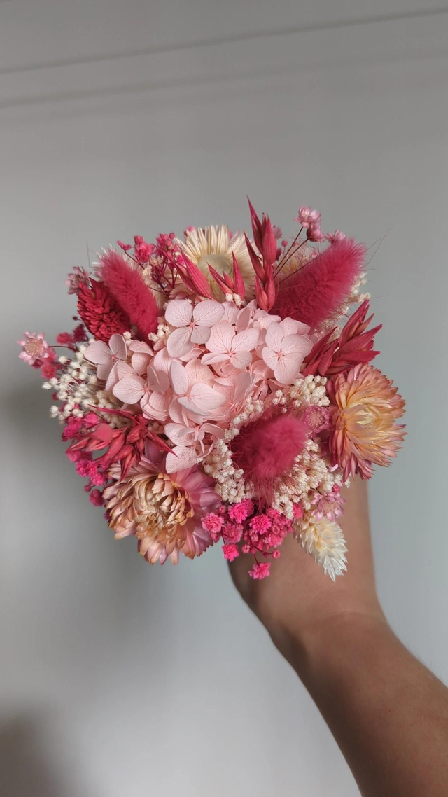 Bouquet de demoiselle d'honneur et témoin - Souvenir éternel Rose