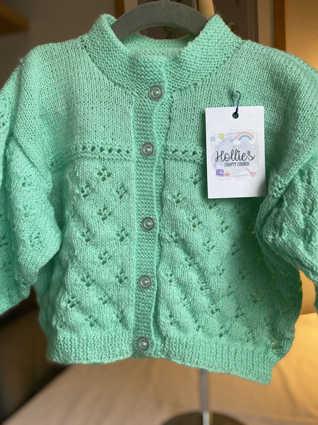 5558 Girls  Green Cardi, 5 to 6 years