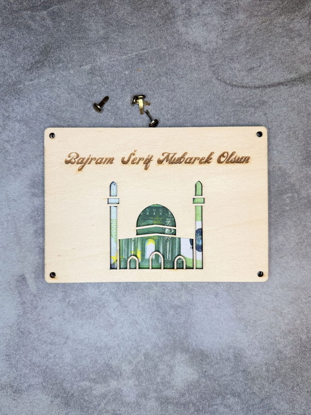 Geldgeschenk "Bajram Serif Mubarek Olsun"