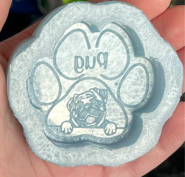 Handmade Pug Silicone Mould 