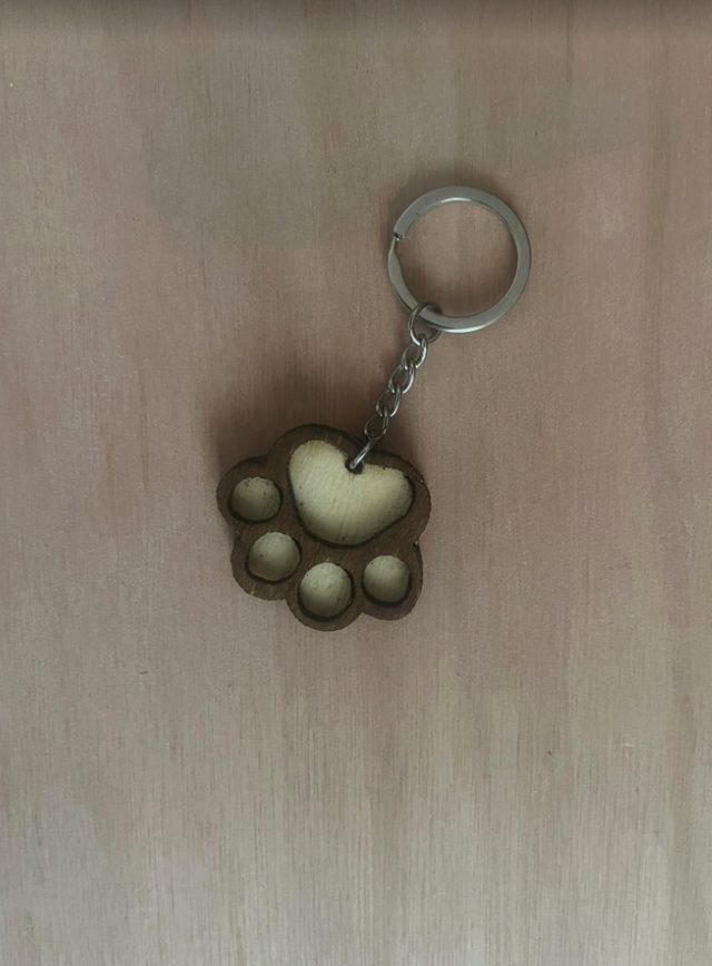 Porte-clés patte de chien