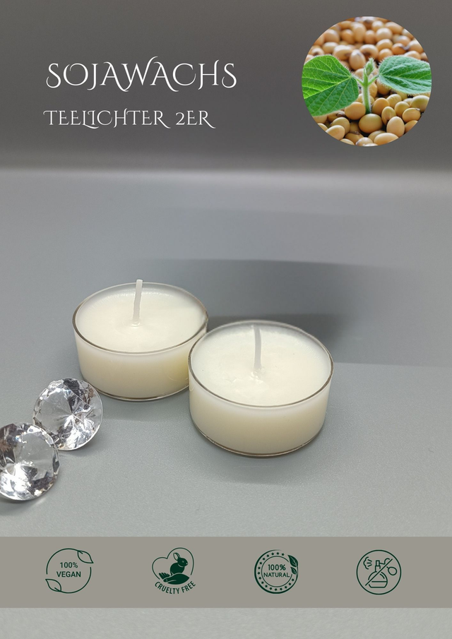 Teelicht Sojawachs Geschenkbox 2er