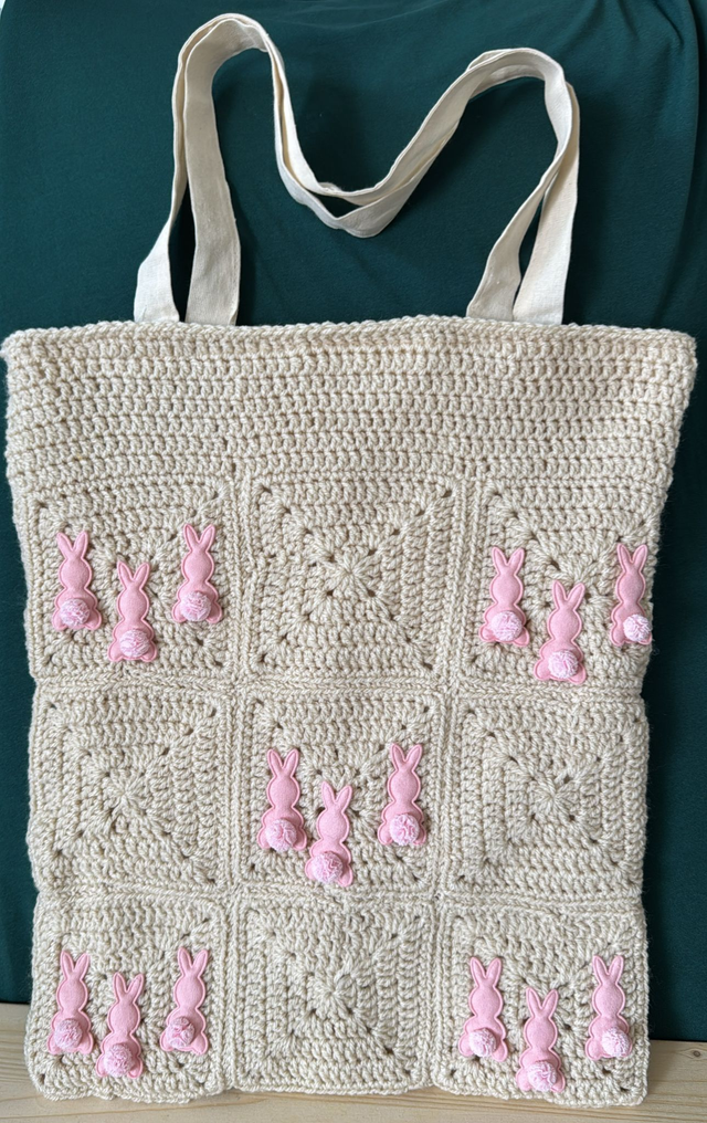 Pink Rabbit Tote Bag
