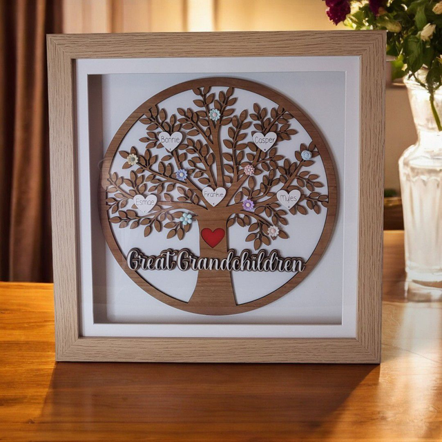 Personalised Family Tree Keepsake: A Cherished Heirloom of Love and Legacy.