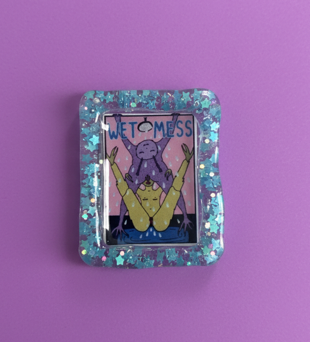 Queer handmade resin magnet 