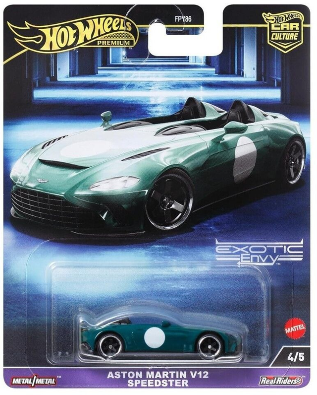 Hot Wheels Premium Exotic Envy - Aston Martin V12 Sppedster in Grün