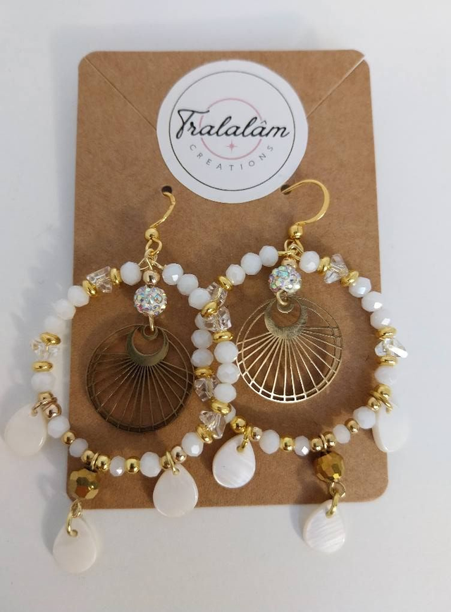 ✨Boucles d’oreilles &quot;gouttes en nacre&quot;✨