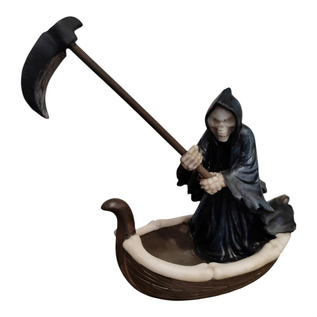 Figurine Faucheuse sur barque