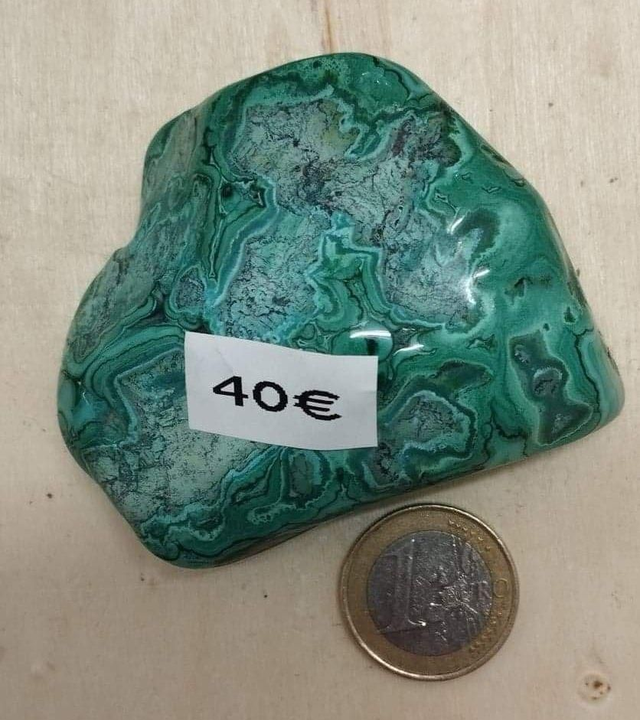 malachite chrysocolle (galet )