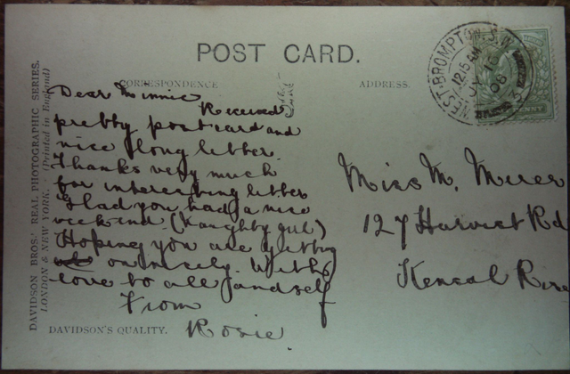 The Royal Exchange, London - Posted 1908 Davidson Brothers London postcard - Our Ref A236