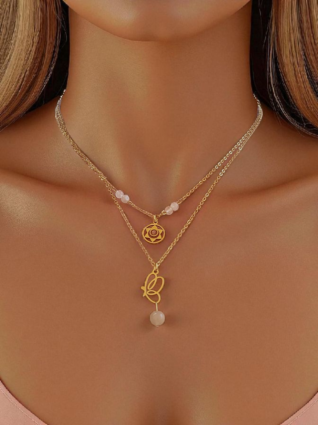 Collier CHAKRA SACRE "Pierre de Lune" &amp; Symbole Sacré – Bijou lithothérapie