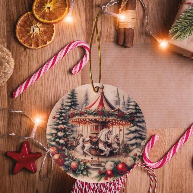 Petite boule de noël carousel 