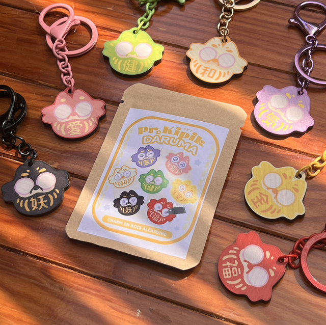 Porte-clés - Daruma Kipik Gacha