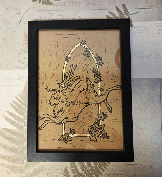 Forest Animal Lino Prints - A5 Size