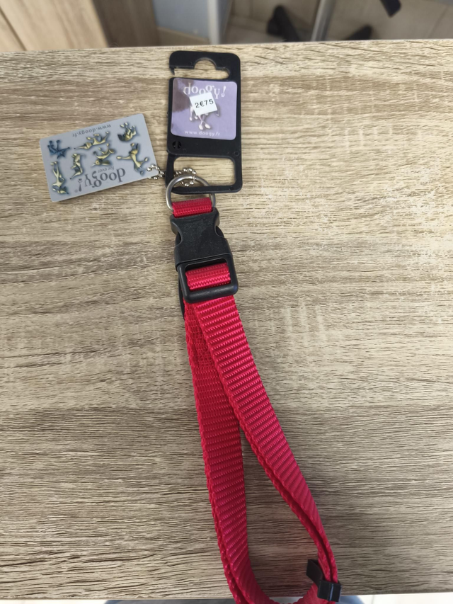 Doogy collier nylon "basic" rouge 20mm x 40/69 cm