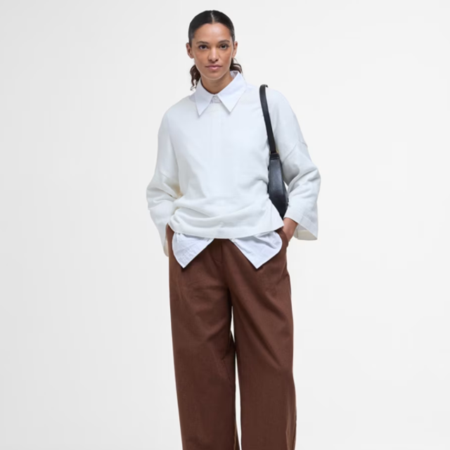 Barbour Lucy Knitted Jumper Cloud