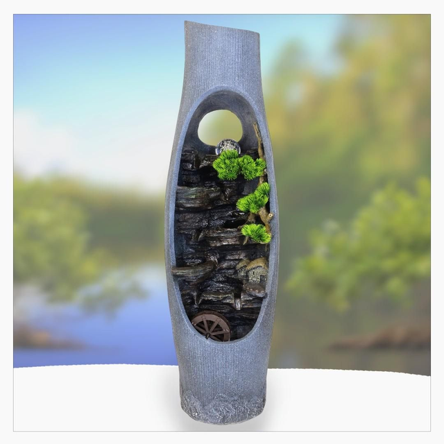 "Vase écosystème" - Fontaine en résine 115 cm