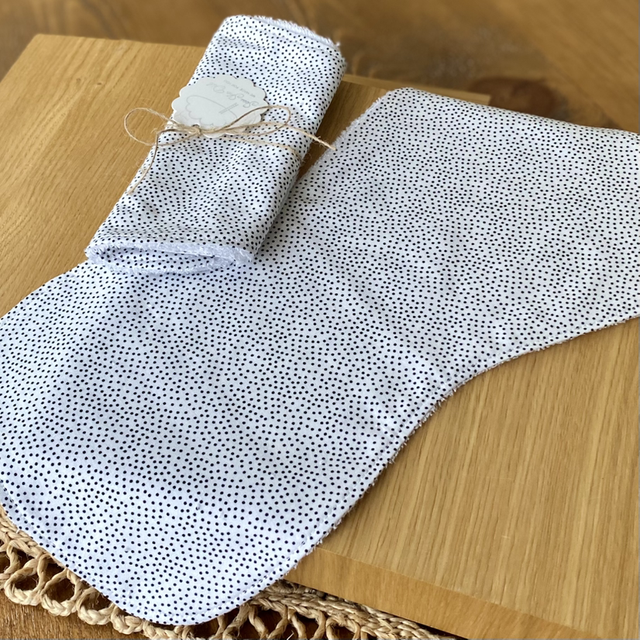 Baby Burp Cloth - Black &amp; White