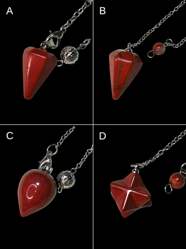 Pendule jaspe rouge 