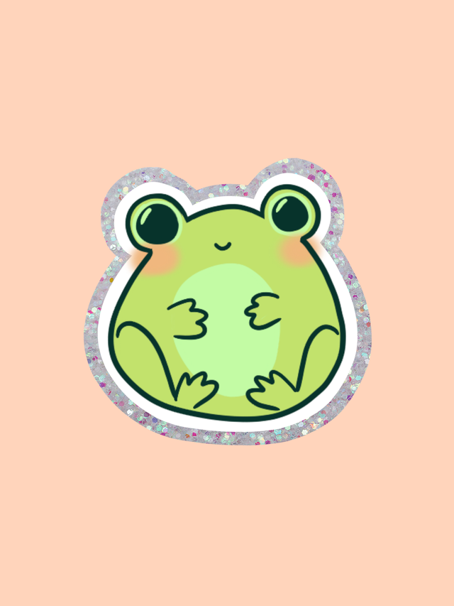 Froggy - Glitter sticker
