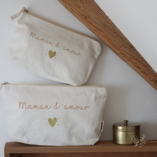 « Maman d’amour » la petite trousse de toilette 