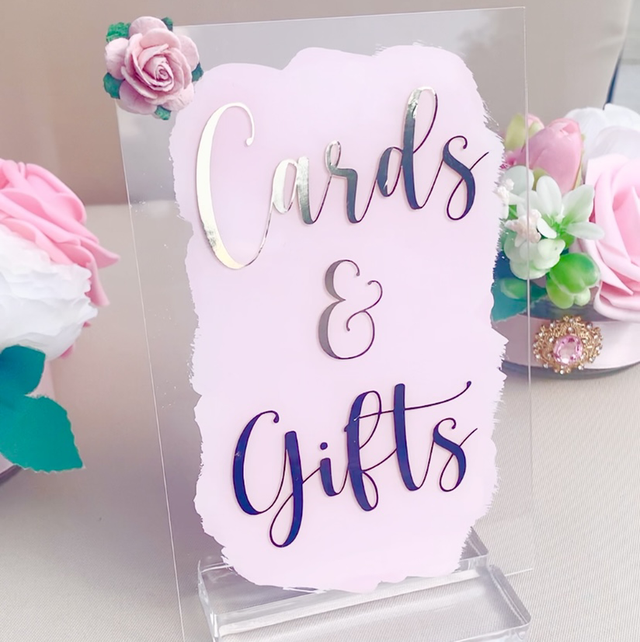 Cards &amp; Gifts Acrylic Sign