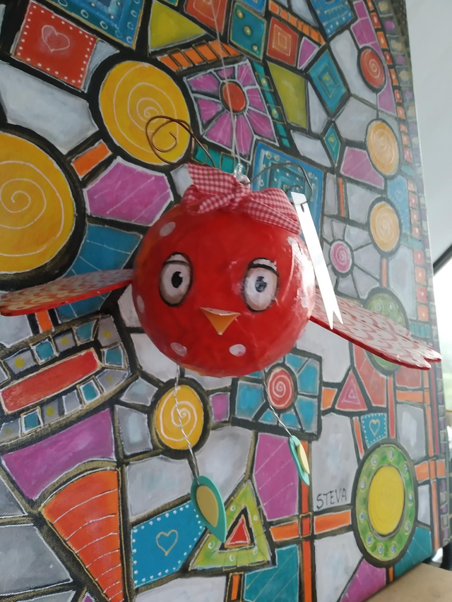 Coquelicot, Poissonneau mobile 22x20cm, vendu