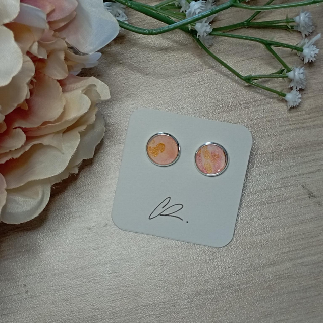 Puces Couché de Soleil argenté 