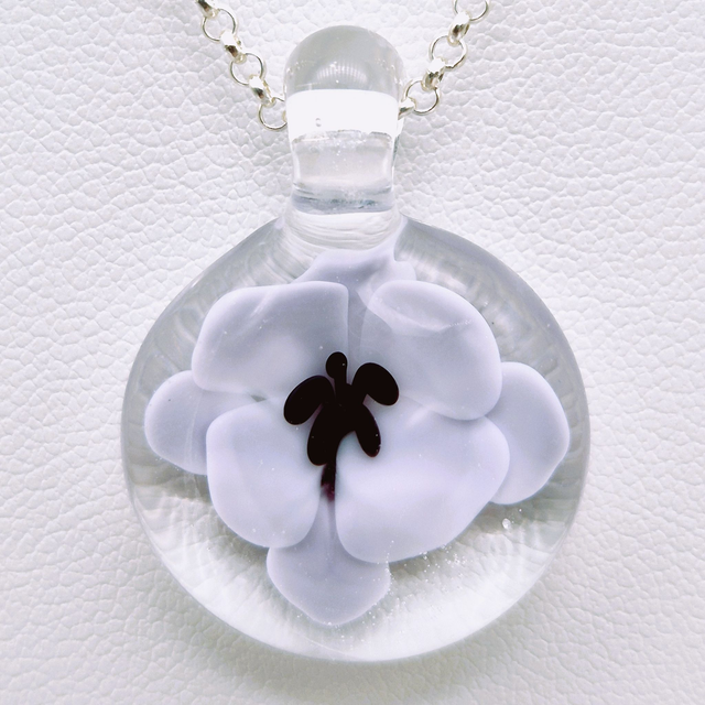 Pendentif Flora violet 1 