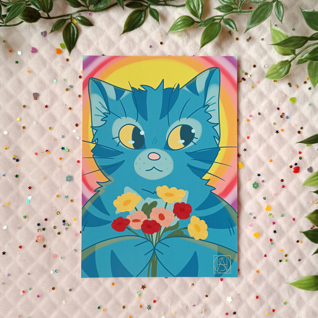 Kaleidoscope cat print