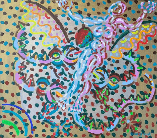 Smoczy szał, 90x102 akryl płótno 2018