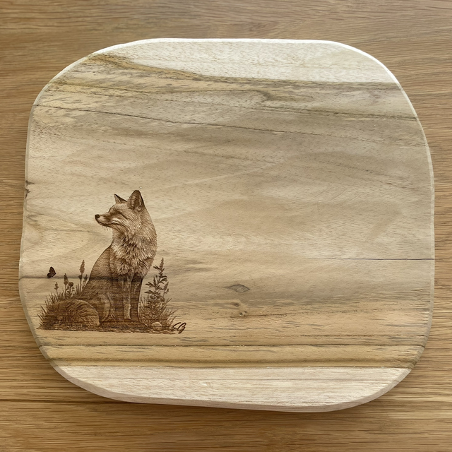 Plateau en manguier Renard 