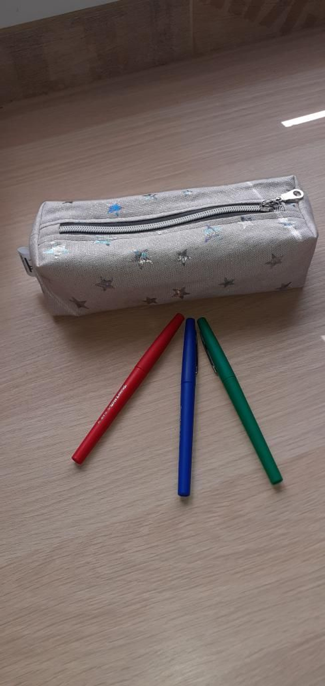 Trousse D&#039;école Rose Pâle Étoilé