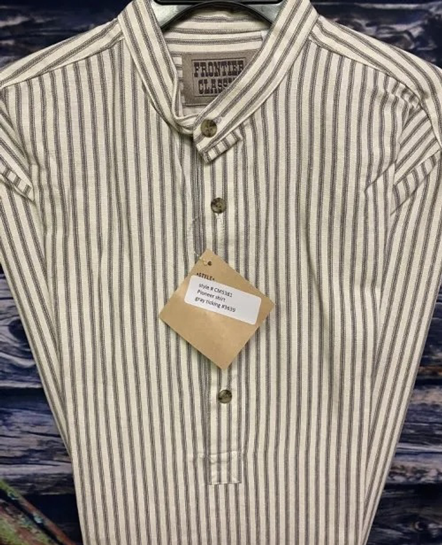 Pioneer grey ticking shirt