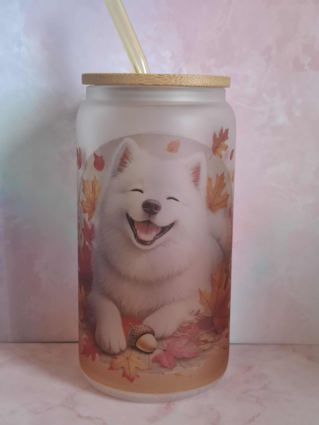 Verre givré samoyède d automne