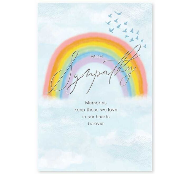 Sympathy Card with Foil Detail and White Envelope Memorial