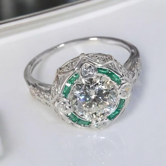 Beautiful Moissanites Statement Ring.