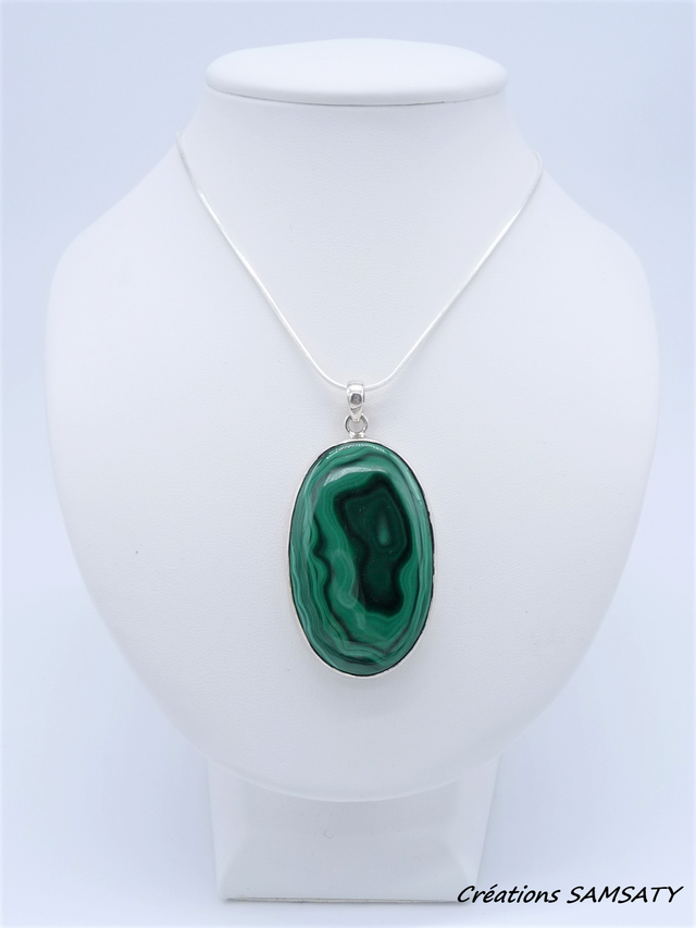 Pendentif en Malachite
