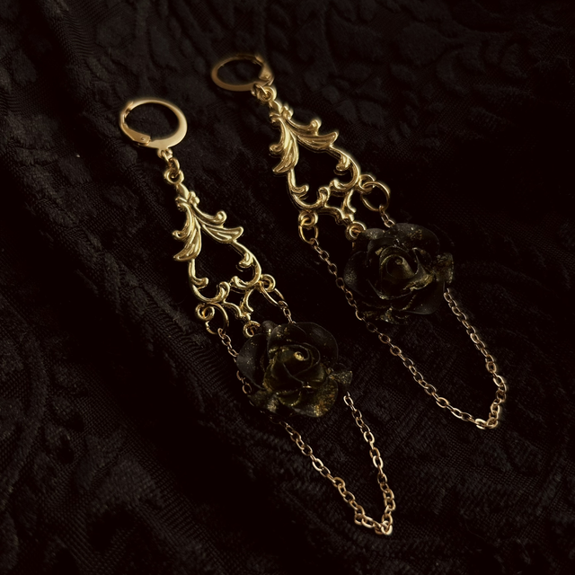 Rose chandelier Earrings